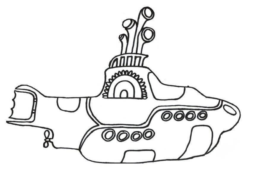 Dibujo Kwazii En Submarino Tiburon Para Imprimir Y Colorear